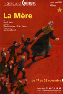 L'affiche de la pièce "La mère" de Bertolt Brecht