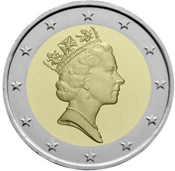 Queen Elizabeth 2 euros